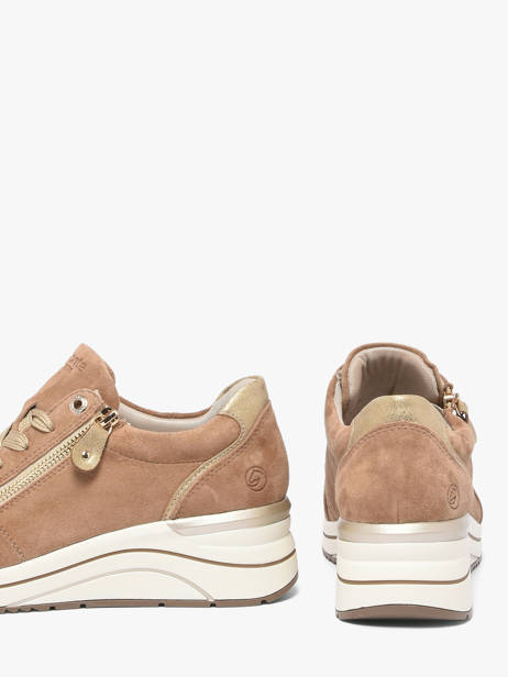 Platform Sneakers In Leather Remonte Beige women 64 other view 3