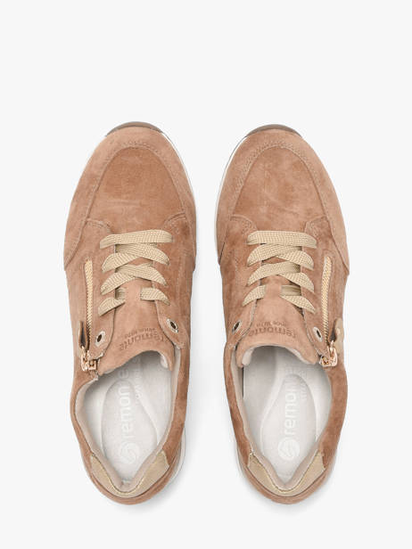 Platform Sneakers In Leather Remonte Beige women 64 other view 4