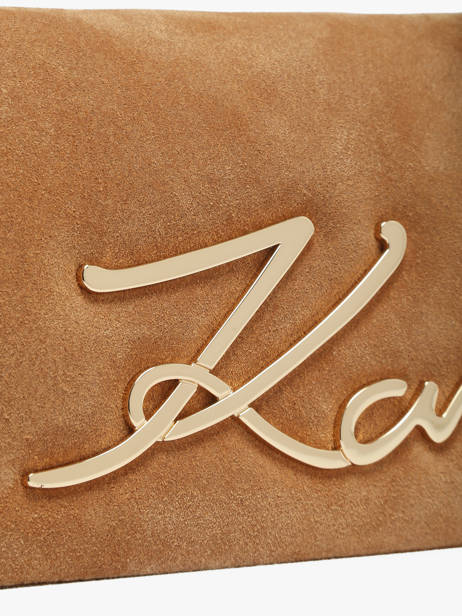 Sac Bandoulière K Signature Cuir Karl lagerfeld Marron k signature B3W30016 vue secondaire 3