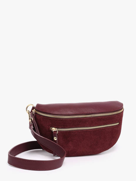 Belt Bag Leather Milano Red velvet caviar VC24111 other view 2