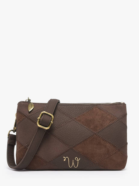Crossbody Bag Neflier Patchwork Woomen Brown neflier patchwork WNET45