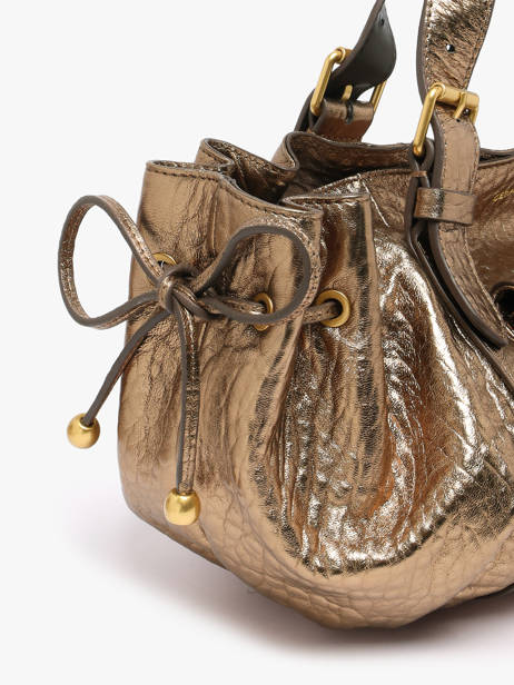 Satchel Bubble Leather Gerard darel Gold bubble DES67429 other view 3