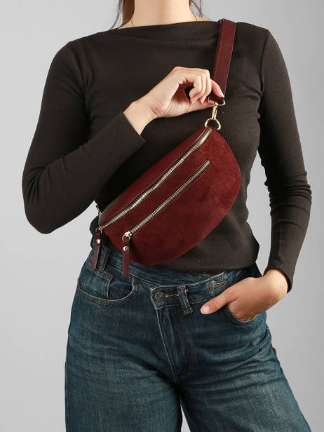 Belt Bag Leather Milano Red velvet caviar VC24111 other view 1