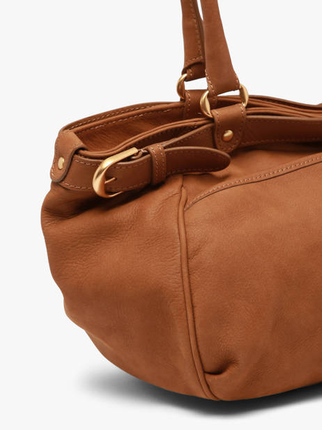 Large Leather Lune Shoulder Bag Nubuck Leather Vanessa bruno Brown lune 3V40921 other view 3