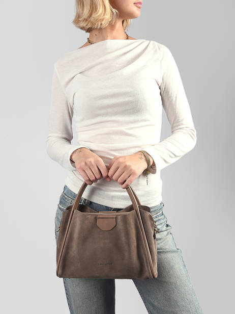 Satchel Suede Ida Leather Lancaster Beige suede ida 101 other view 1