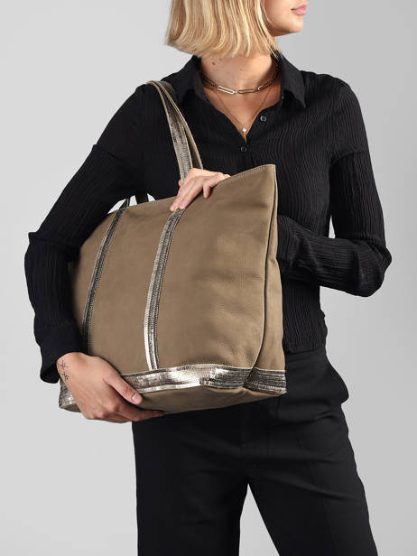 Shoulder Bag Cabas Cuir Leather Vanessa bruno Green cabas cuir 8V40409 other view 1