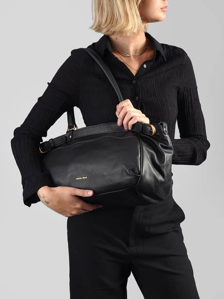 Shoulder Bag Lune Leather Vanessa bruno Black lune 11V40921 other view 1