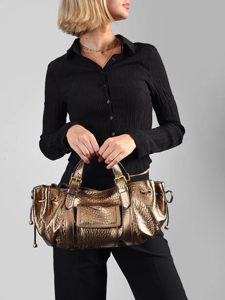 Satchel Bubble Leather Gerard darel Gold bubble DES67429 other view 1