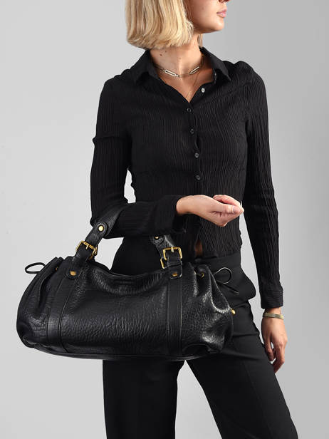 Shoulder Bag Bubble Leather Gerard darel Black bubble DES01428 other view 1