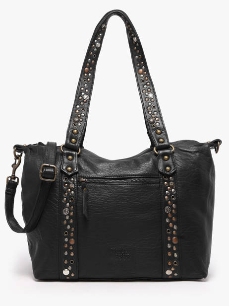 Sac Porté épaule Brooklyn Cuir Basilic pepper Noir brooklyn BBRO04
