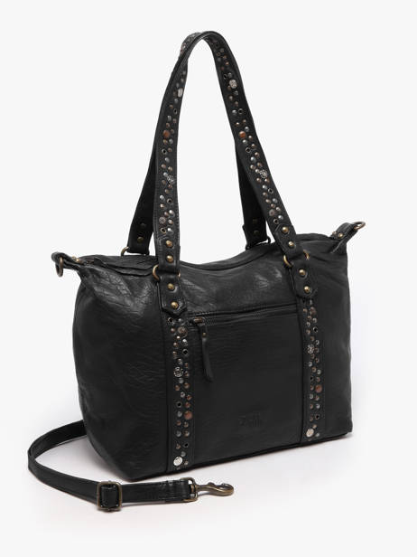 Sac Porté épaule Brooklyn Cuir Basilic pepper Noir brooklyn BBRO04 vue secondaire 1