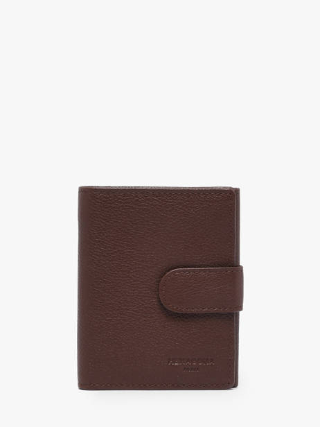 Wallet Leather Hexagona Brown confort 467468R