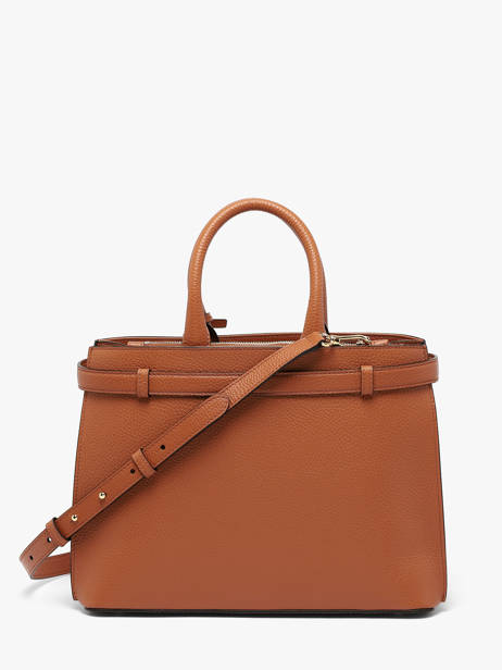 Medium Leather Faubourg Suede Bag Lancel Brown faubourg A14257 other view 4