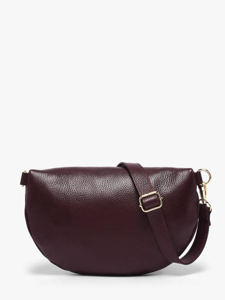 Sac Banane Cuir Milano Rouge caviar CA21123O vue secondaire 3