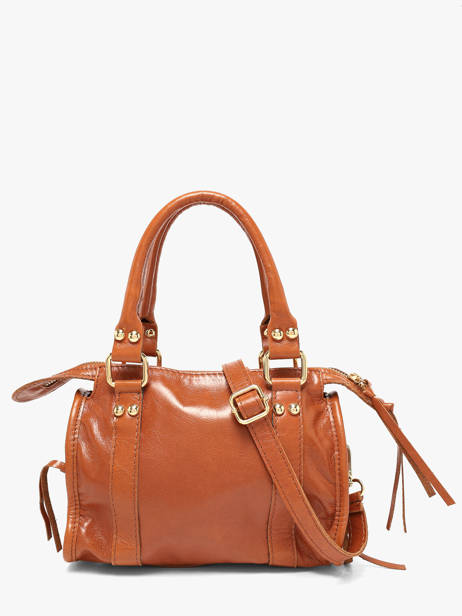 Sac Porté Main Shiny Sauvage Cuir Milano Marron shiny sauvage SS24093 vue secondaire 3
