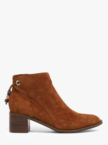 Heeled Boots In Leather Mam'zelle Brown women CSIUY55