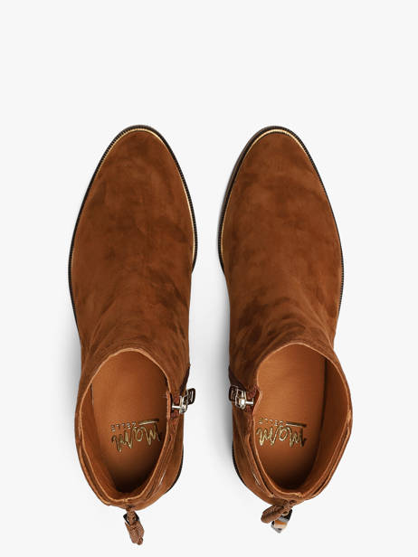Heeled Boots In Leather Mam'zelle Brown women CSIUY55 other view 3