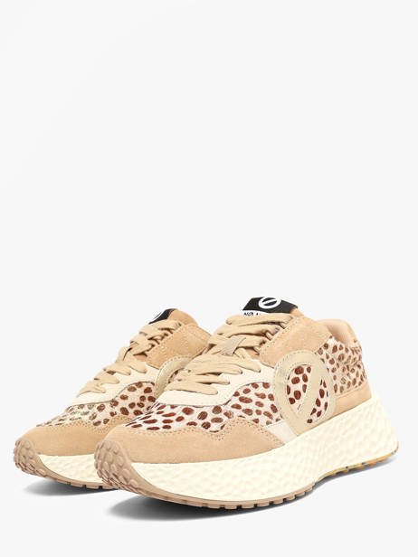 Platform Sneakers In Leather No name Beige women NNVESL04 other view 1