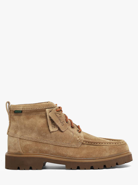 Boots In Leather Clarks Beige men 26320158