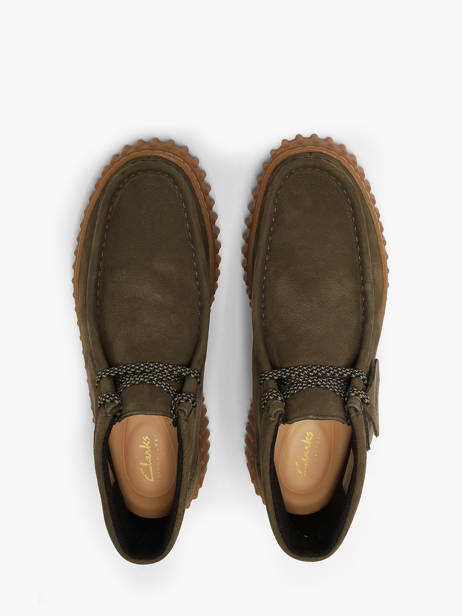 Ankle Derby Shoes In Leather Clarks Green women 26179356 other view 3