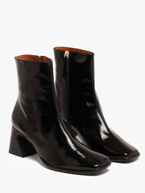 Heeled Boots In Leather Angel alarcon Black women 507N other view 1