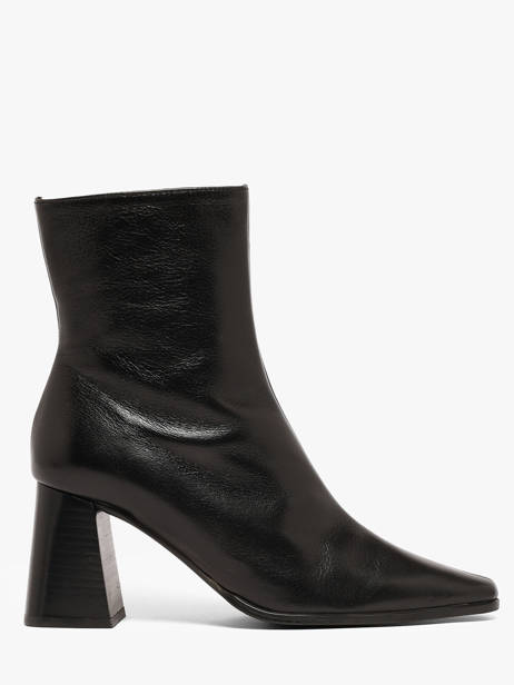 Heeled Boots In Leather Angel alarcon Black women 492A