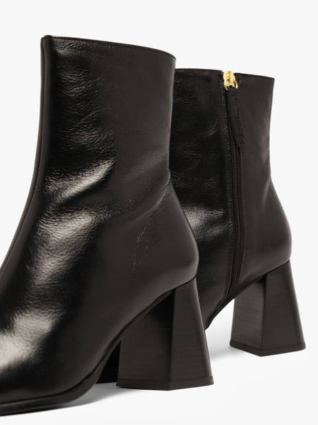 Heeled Boots In Leather Angel alarcon Black women 492A other view 2