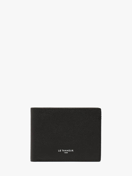 Portefeuille Cuir Le tanneur Noir lucien graine THGR3303