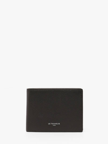 Portefeuille Cuir Le tanneur Noir lucien graine THGR3314