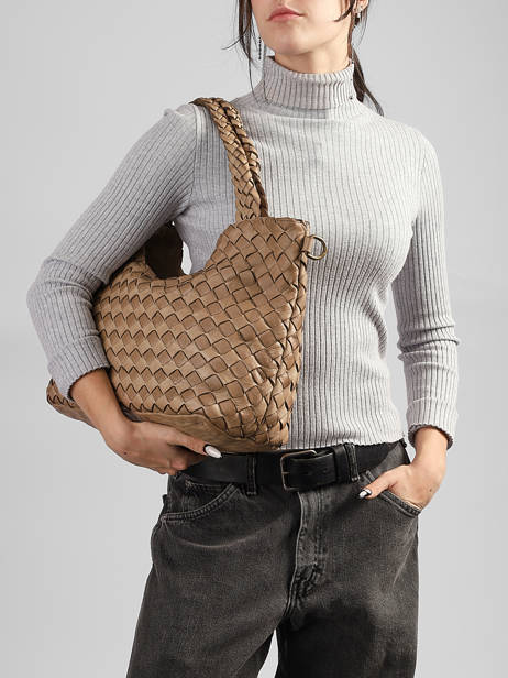 Shoulder Bag Dewashed Leather Milano Brown dewashed DE26061 other view 1