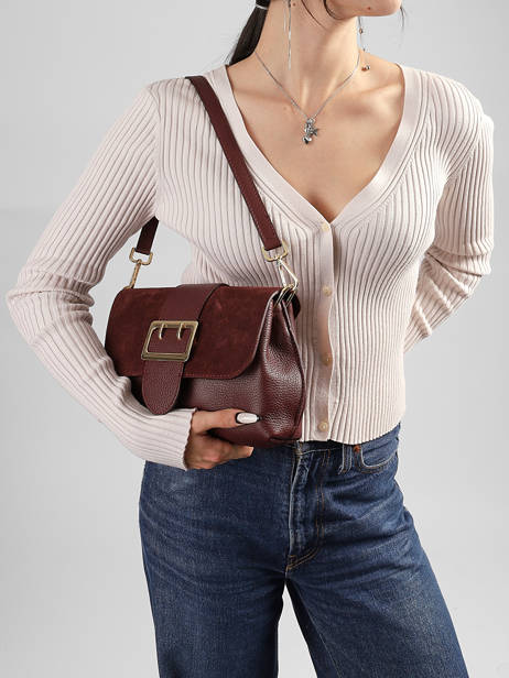 Satchel Velvet Caviar Leather Milano Brown velvet caviar VC25114 other view 1