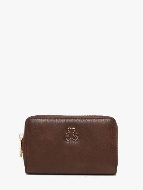 Wallet Ego Lulu castagnette Brown zip EGO26053