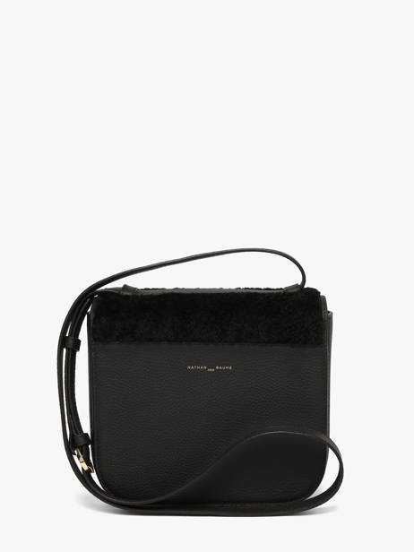 Shearling And Leather Ulysse Crossbody Bag Nathan baume Black odyssey 2S other view 5