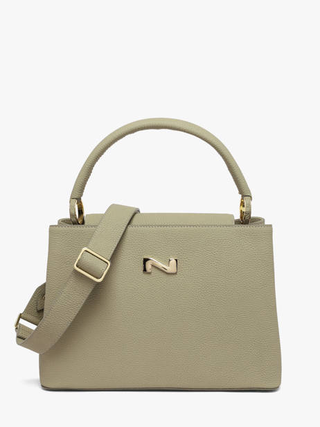 Leather Magnolia Top-handle Bag Nathan baume Green eden 3