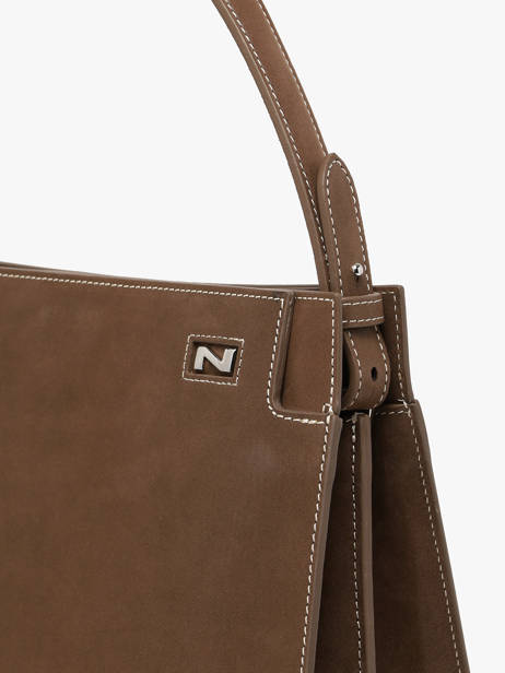 Nubuck Leather Elisabeth Top-handle Bag Nathan baume Brown dynasty 4NG other view 3