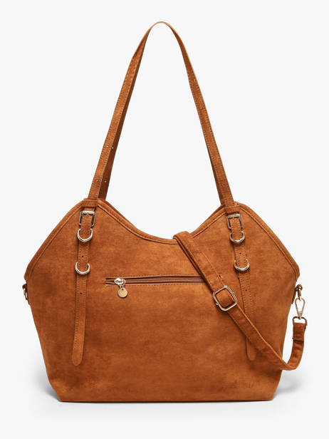 Shoulder Bag Surpique Lulu castagnette Brown surpique BAKI other view 3