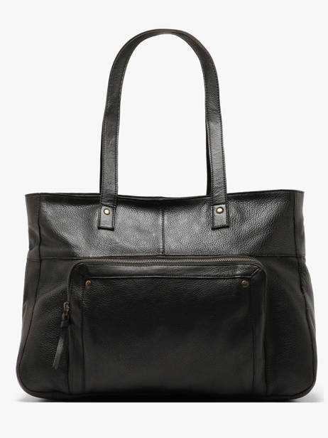 Shoulder Bag Ribs Leather Pieces Black ribs 17152864