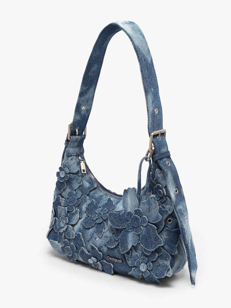 Shoulder Bag Curio Cotton Desigual Blue curio 26WAXD19 other view 2