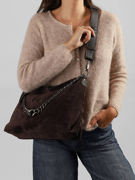Shoulder Bag Vintage Leather Mila louise Brown vintage 3822VC1 other view 1
