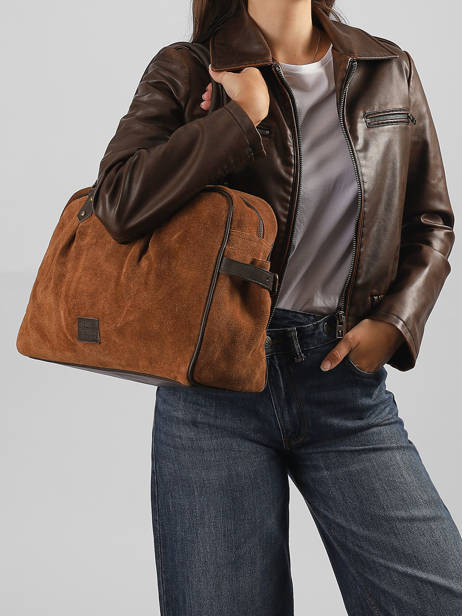 A4 Size Shoulder Bag Vienne Leather Basilic pepper Brown vienne BVIE04 other view 1