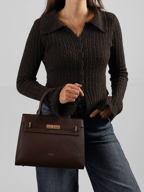 Sac Porté Main Saffiano David jones Marron saffiano CM8609 vue secondaire 1