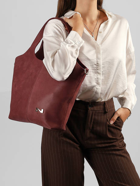 Nubuck Leather Prague Shoulder Bag Nathan baume Red riverside 2NG other view 1