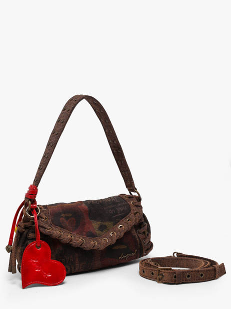 Shoulder Bag Graffiatto Desigual Brown graffiatto 26WAXD14 other view 2