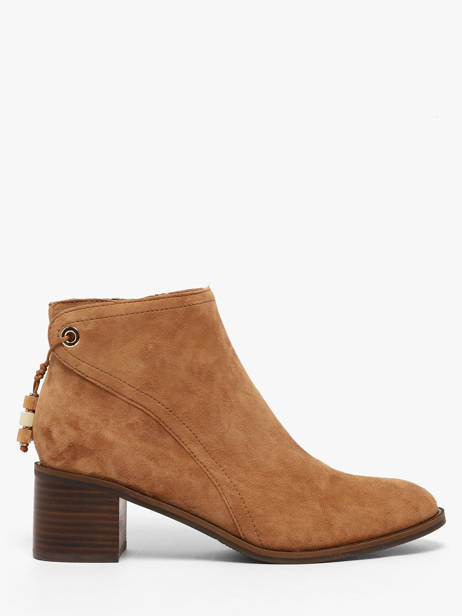 Heeled Boots In Leather Mam'zelle Beige women CSIUY55