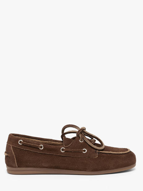 Boat Shoes In Leather Pavement Brown accessoires 24128347