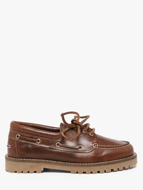 Boat Shoes In Leather Pavement Brown accessoires 24324052