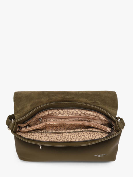 Sac Bandoulière Grained Flora & co Vert grained F8045 vue secondaire 2