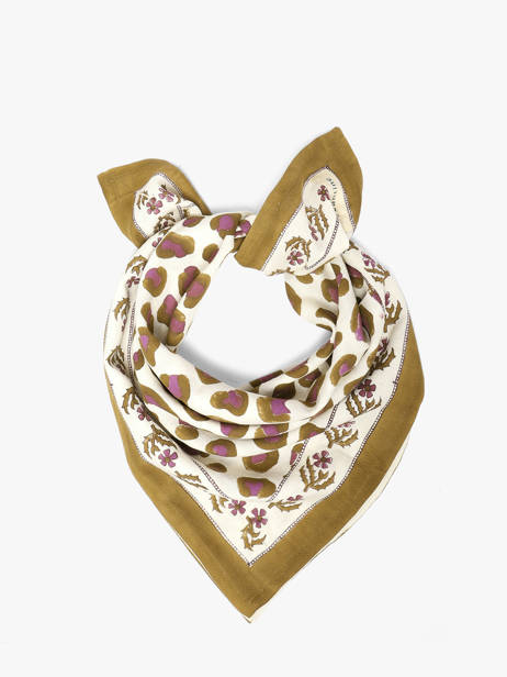 Scarf Léopard 60x60 Byzantine White foulard LEO