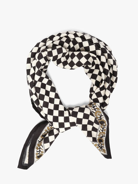 Scarf Checks 100x100 Byzantine Black foulard CHE
