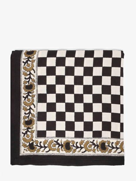 Scarf Checks 100x100 Byzantine Black foulard CHE other view 1